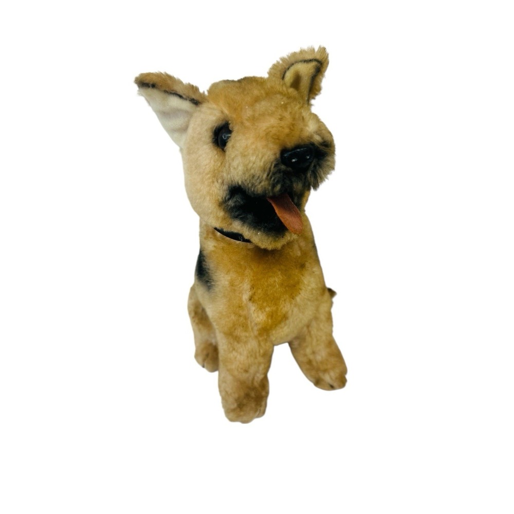 Vintage 1975 R. DAKIN German Shepherd Sitting Dog Plush With‎ Collar
